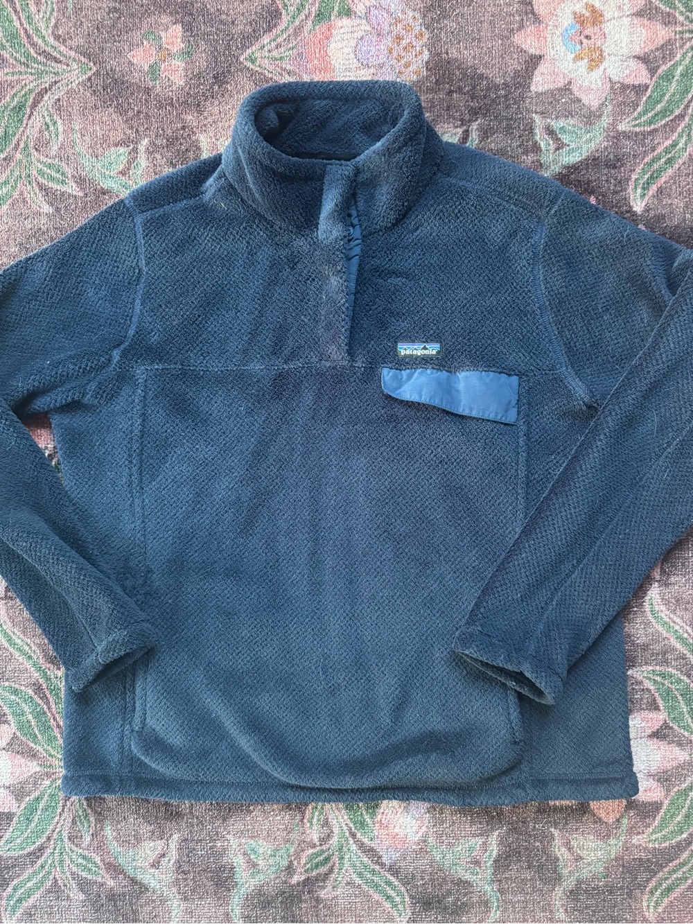 Patagonia Navy Blue Re-Tool Half-Snap Pullover Fleece Women’s XXL